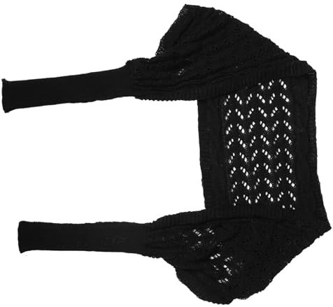 CALLARON Strickschal Mit Ärmeln Damen Grob Gestrickter Winterschal Aus Weichem Material Schwarzer Zopfmusterschal Für Herbst Und Alltag