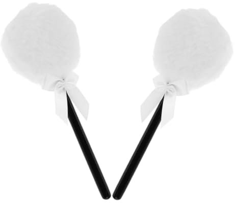 ASAKKURA 2stücke Puderquasten Flauschig Für Damen Make-up Kosmetikquaste Lose Körperpuderquaste Gesichtspuderquaste Make-up Zubehör Puderapplikator Zum Aufstäuben Puderquaste