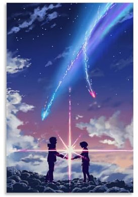 Póster de anime Kimi No Na Wa Your Name (10) Póster Pintura Decorativa Lienzo Arte de Pared Salón Póster Dormitorio Pintura, Arte de Pared Impresión de Imagen Moderna Decoración de Habitación Familiar