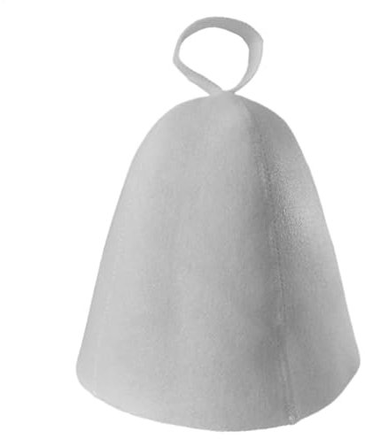 Cuffia da bagno per sauna, assorbe l'acqua, per doccia, confortevole, in feltro, isolamento termico, per donne e uomini, accessori per bagno turco e doccia, bianco