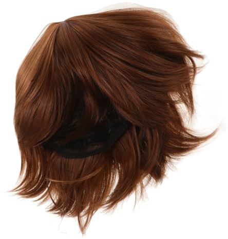 Beaupretty Punte di parrucca per Cosplay VI Marrone clown signora bob parrucca da festa finti parrucca dritta parrucche corte parrucca corta e dritta Light Brown