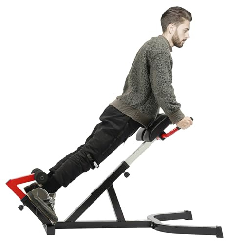 Banco de hiperextensión multifuncional para silla romana,Altura ajustable Extensor de espalda Banco inclinado,Banco abdominal de borde liso con pedales estables para ejercicios de cintura ejercicios