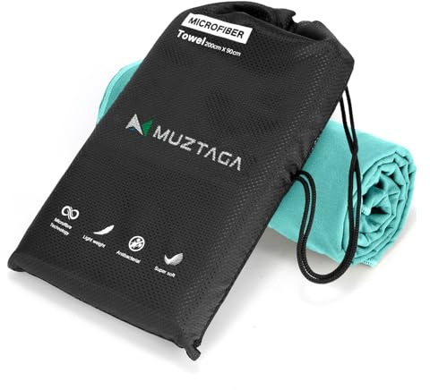 Muztaga Microfibre Towel for Gym, Workout, Sweat Towel – Quick Dry, Ultra Compact, Lightweight & Super Absorbent(Mint,101x50cm)