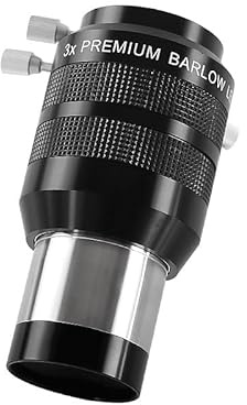 Skyoptikst 5,1 cm (2 Zoll) 3X Apo-Barlowlinse mit 3,2 cm Adapter – mehrfach beschichtete 4-Element-Optik
