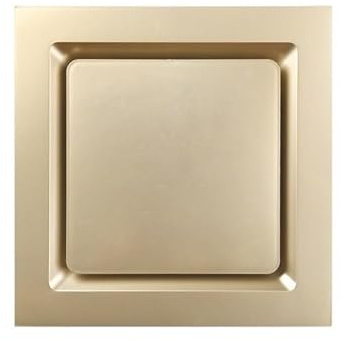 QINGGANG-0224 Wall Mounted Exhaust Fan 30x30cm Silent Kitchen Bathroom Ceiling Ultra-thin Ventilation Fan Integrated Ceiling Exhaust Fan Attic Ventilation(Gold)