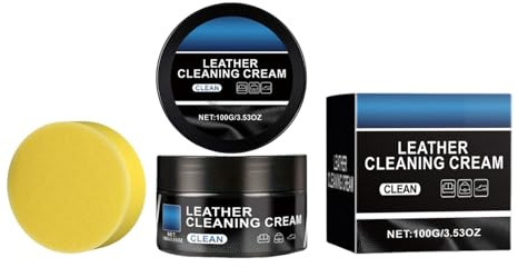 Storage Bag Crema para el cuidado del cuero para el interior del automóvil, fórmulas de limpieza suave, pastas de limpieza de cuero, limpiador de múltiples superficies, para asientos de coche y sofás