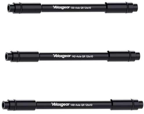 Veloxgear Cykel Thru Axle Hub Quick Release Adapter, Mountain and Road Bike främre bakhjulsnav adapter, ihålig lätt aluminiumlegering material 12 mm till 10 mm 148 mm längd