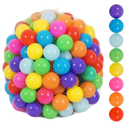 Genikeer Bolas para Piscina, Pelotas de Juego Infantil Coloridas, 50 Piezas para Entrenar Agarre, Diversión Sensorial, Aprendizaje Temprano para Preescolares, Niños, Cumpleaños