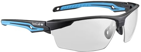 Bolle | TRYON Platinum | Safety Glasses | Clear |Lens TRYONN10E | Lightweight safety glasses with clear lens, Platinum anti-fog and anti-scratch coating, and wraparound fit.