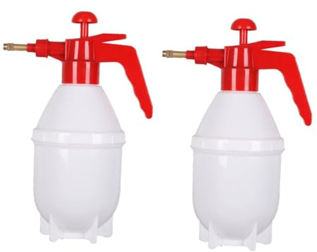 PAMINGONO 2 Pezzi Spruzzatore Pressione in Plastica PP e Rame Regolabile per Nebulizzazione Piante Annaffiatoio Portatile per Interni ed Esterni