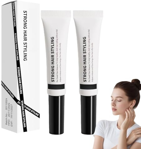 2-Pack Hair Gel Wax Stick for Women,15ml Hair Mascara Wand & Flyaway Hair Tamer,Styling Cream for Broken Hair & Fly Aways,Slick Back Hair Stick,Fly Away Hair Products,Hair Glue for Flyaways