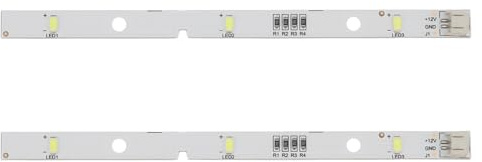 eMagTech 2 Stück LED-Streifen-Leiterplatte Kompatibel mit Kenwood 1629348 12V Kühl-/Gefrierkombinationen Beleuchtungsplatine