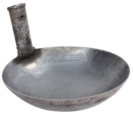WRITWAA Pala de Hierro Engrosada Mango Largo 17,5 Cm, Cucharón Grande Reutilizable para Riego y Jardinería, Utensilio Resistente para Tareas Agrícolas E Industriales