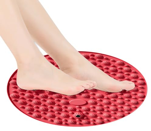 Reflexology Recovery Solution Massaggiatore per piedi – Punti di | agopressione aumentati con magneti integrati, superficie massaggiante extra | Tappetino terapeutico rotondo portatile per
