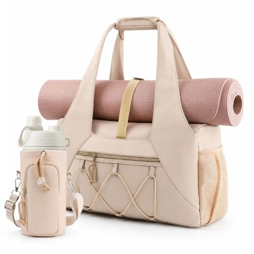 Ecofocet Bolsa de Deporte Mujer – Bolsa de Gimnasio y Viaje Impermeable con Compartimento para Zapatos y Compartimento Húmedo, Ligera y Grande para Fitness, Yoga, Natación y Fin de Semana