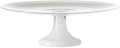 LEONARDO HOME ALABASTRO Bandeja para Tartas con pie de 31 cm, Color Blanco, 31 x 31 x 10 cm
