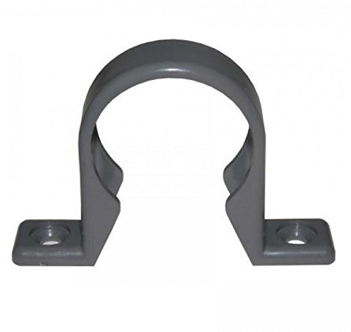 FLOPLAST Solvent Grey 40mm (43mm) Waste Pipe Clip - Bag of 5
