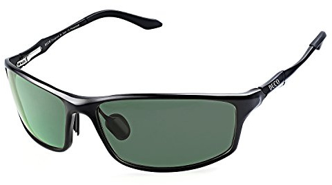 DUCO 26g Al-Mg Sonnenbrille Herren Polarisierte mit UV400-Schutz 8201 | Retro Rechteckige Schmale Brille für Autofahren, Sport, Angeln, Blendschutz, Kat.3, Verstellbare Nasenpads, Federscharnier