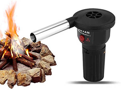Dioche Air Blower, Electric Portable Fire Blower Grill Fire Starter Flame Exciter, Campfire Cooking Tools For Bbq Picnic Outdoor Camping Hiking Cooking Tool