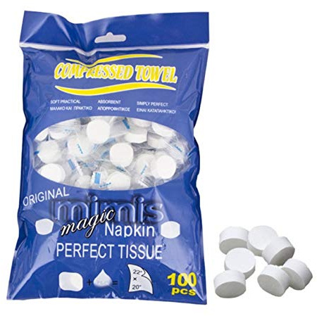 Einweg-Drucktücher Erweiterbare Magie Tissue Einfach tragen im Freien Spielraum 100pcs toolcompressed Cotton Waschlappen