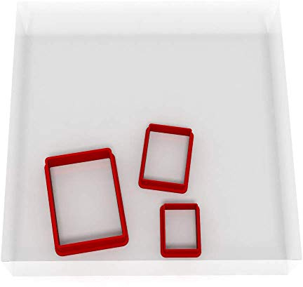 Mini/Tiny Rectangle Set of 3 Value Fondant Cutter 1.5CM + 2CM + 3CM
