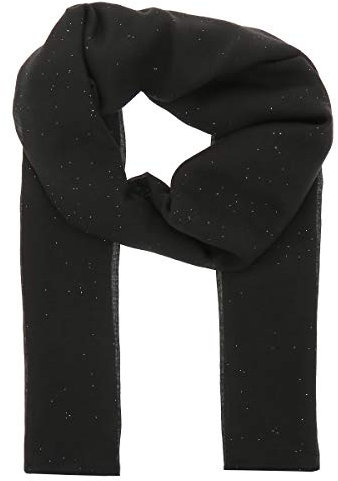 moonbow Schwarzer Damen Schal Tuch Pailletten 20% Baumwolle 80% Viskose - Langer und Rechteckiger Maxi Schal 180cm x 70cm - Glitzernder Original Tücher Modern und Modisch - Hochzeit Stola
