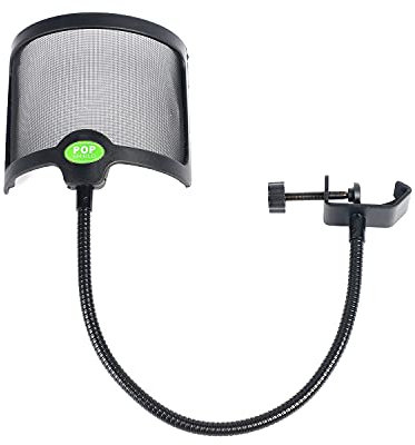 Runmeihe Filtre anti-pop de microphone professionnel, bouclier de masque de couverture de micro Audio Technica pour la vidéo Youtube, le streaming, la diffusion en direct, les studios d'enregistrement