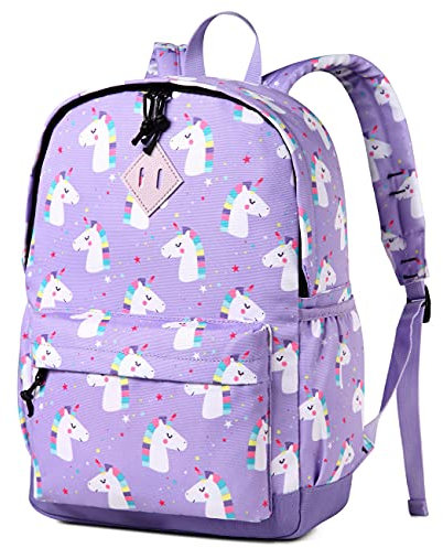 VASCHY Children's Backpack, Boys Kindergarten 4-6 Years Cute Lightweight Waterproof Dinosaur Unicorn Backpack for A4 Primary Folders Preschool with Chest Strap, Unicorn, Taille unique, Retro