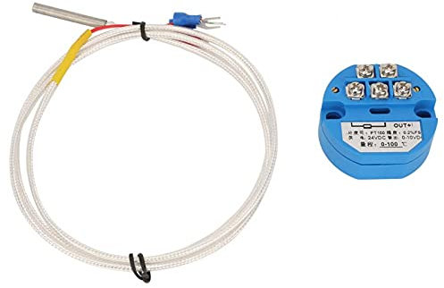 Temperaturtransmitter, -50~400 Grad PT100 Temperaturtransmitter DC24V Ausgang 0-10V Sensor