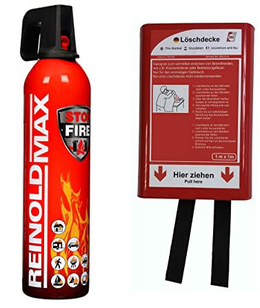 IWH Feuerlöschspray – STOPFIRE 1 x 750ml & 1x Feuerlöschdecke 1m²