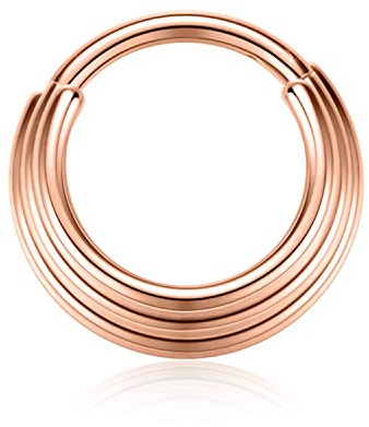 AROWRO 16G Triple Stacked Septum Clicker Hoop Chirurgenstahl Scharnier Nasenringe Daith Helix Knorpel Piercing Schmuck