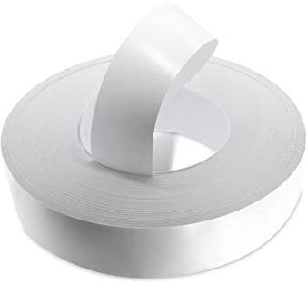 WoodPress® 50mm Perlweiß Melamin-Kantenumleimer zum Aufbügeln 50m | 50-m-Profirolle mit Schmelzkleber, flexible Bügelkante für Möbelbau sowie Schrank-, Regal- und Plattenkanten