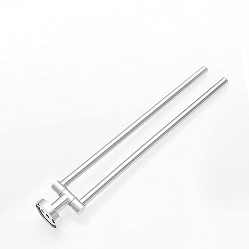 Handtuchhalter Doppelt, Handtuchstange 304 Edelstahl Zweiarmig, Handtuchregal Wandmontage 32cm, Wand Badetuchhalter 2 Stangen, Badetuchstange für Badzimmer und Küche (Silber)