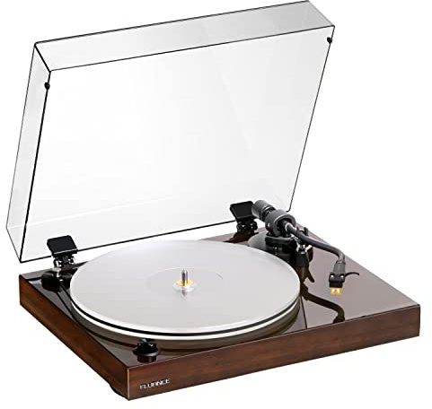 Fluance RT85N Reference High Fidelity Vinyl Turntable Record Player with Nagaoka MP-110 Cartridge, Acrylic Platter, Speed Control Motor, High Mass MDF Wood Plinth, Vibration Isolation Feet - Walnut
