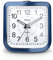 Quarzwecker, geräuscharm ohne Ticken, Leuchtzeiger, Alarm mit Weckwiederholung (Snooze), Zifferblattbeleuchtung auf Knopfdruck, Farbe: Blau, Modell: 26158