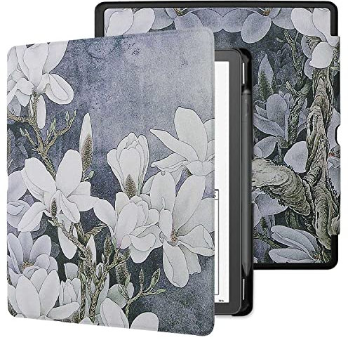 WALNEW Hülle für 10,2-Zoll Kindle Scribe 2024/2022, dünne PU Leder Schutzhülle Tasche für Neue Kindle Scribe 10,2 ereader mit Stifthalter und Automatischer Aufwach/Ruhe-Funktion