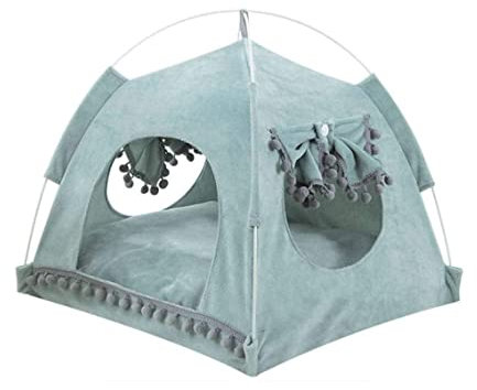Haustierbett Hundebett Princess Home Haustierbett Für Hunde Luxus Four Seasons Zwingerhaus Mit Katzenkissen Bettmatten Für Welpen Tierbettwäsche Katzenhaus für Katzen Hunde ( Blue : E , Size : 38*38*3