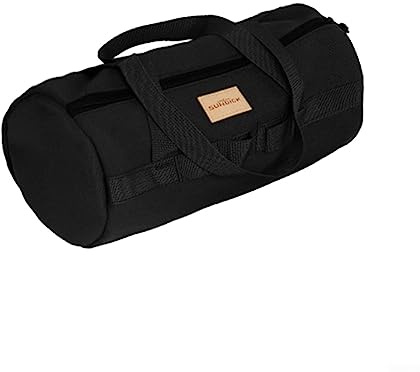 Tent Peg Storage Bag, Black Canvas Camping Tool, Ground Nail Bag Hammer Rope Organizer