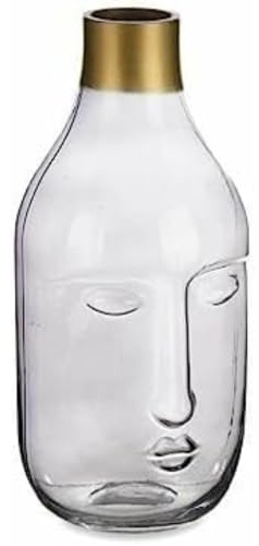 Gift Decor Jarrón Cara Gris Vidrio 11 x 24,5 x 12 cm (6 Unidades)