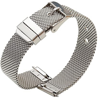 SMYAOSI Edelstahl Mesh Uhrenarmband für Herren und Damen, Mesh Uhrenarmbänder mit Schnellverschluss für10mm 12mm 14mm 16mm 18mm 20mm 22mm Smartwatch