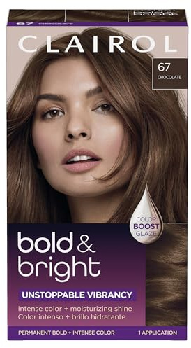 Clairol Bold & Bright Permanent Hair Dye, 67 Chocolate Brown | Pack of 1
