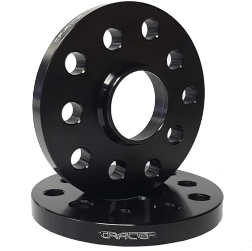 Separadores de ruedas 12118 W 10 mm negro anodizado – círculo de orificios 100/5+112/5 – agujero central 57,1 – 2 unidades