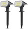 EXTRASTAR Focos LED Exterior Jardin, 59 LED Focos Exterior Solares Luz Blanca Fría 6500K 4 Modos Impermeable IP65 Lampara para Caminos Patio Césped【2 Piezas】