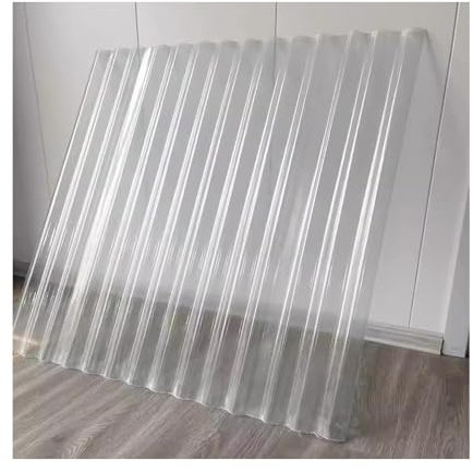1,5 mm Dachverkleidung,Ersatz-Schuppenplatte, Wellpappe-Garagenschuppen,UV-beständige Tageslichtplatten, isolierende Tageslichtplatte,transparente FRP-Wintergartenplatten(5pcs,0.9*1.6m/35*63in)