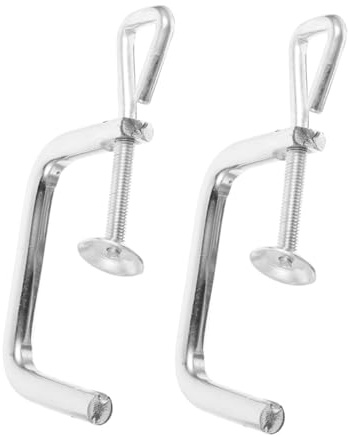 WATIIFUFU Manual Pasta Maker Fixing Clips Home Kitchen Use Ensuring Safety and Reliability for 2pcs, Iron Alloy Clamp Replacement Accessories 4-9cm Adjustable Range Pasta Machines