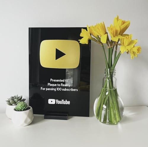 Premio de botón de reproducción de suscriptor de YouTube negro