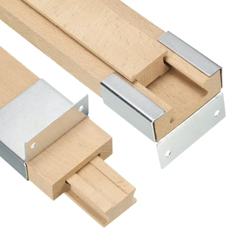 sourcing map Set di 4 guide per cassetti in legno, 40 cm, con staffa di scorrimento in metallo, kit di ricambio per guide inferiori