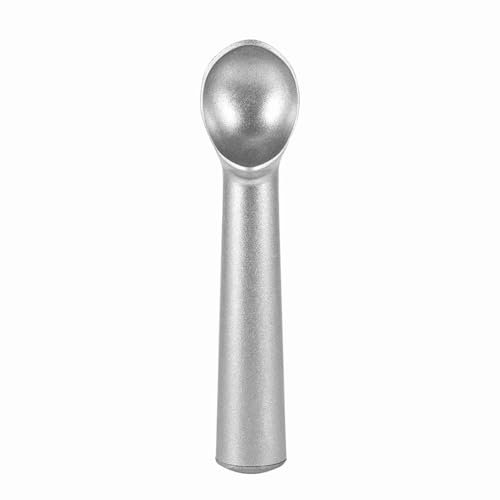 Baxnore Aluminum Alloy Ice Cream Scoop, Lightweight Ice Cream Spoon, Non Stick Ice Cream Scoop, Antifreeze Ice Cream Scoop for Kitchen Tool (Silver)