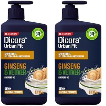 DICORA UF PURIFYING SHOWER GEL DETOX VETIVER& GINGER 825ML (Paquete de 2)