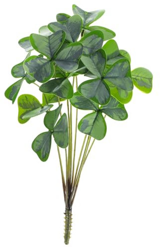 WACEH Ornaments 1 Bündel künstliche grüne Pflanze künstliche Weinreben Gefälschte Hängepflanzen Lucky Blatt Picks kaufen Shamrocks Pflanze falsche Shamrock -Zweigkunstpflanzen Innenkunstblatt Seide